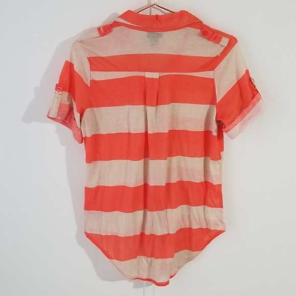 Rue 21 Striped Cropped Blouse - Picture 3 of 5